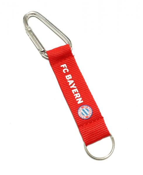 Cheap Red Durable Carabiner Key Chain With Silk - screen Printing Logo Polyester Lanyard for sale