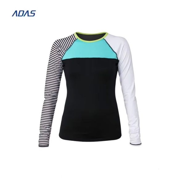 Digital Sublimation Printed SPF Swim Surf Rash Shirt For Unisex BJJ Rash Guard