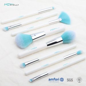 Quality White Handle ISO9001 8pcs Travel Makeup Brush Set wholesale