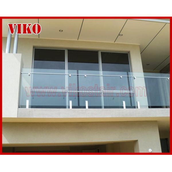 Glass Spigot For Glass Railing VH108SB Tempered glass 304 stainless steel Glass Spigot UChannel Cap Handrail RailingClea