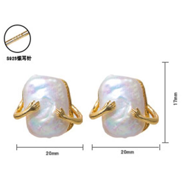 Unique Crosses Pendant Necklace For Women Natural Freshwater Pearl Beads Natural Pearl Necklace Jewelry Set