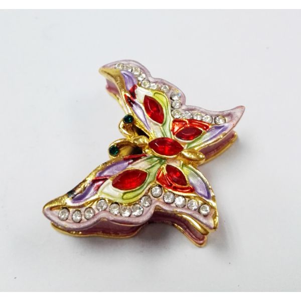 Fancy Small Butterfly Metal Alloy Jewelry Box Small Butterfly Trinket Box