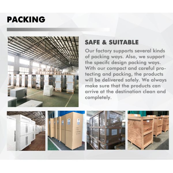 Commercial Stainless Steel  2 Doors Freezer GN Upright Refrigerator Hotel Restaurant Kitchen Chiller Freezer