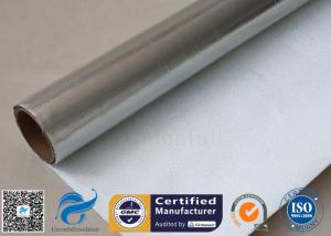 Quality 0.9mm Heat Resistant Silver Coated Fabric Aluminium Foil Fiberglass Fabric 1000℉ wholesale