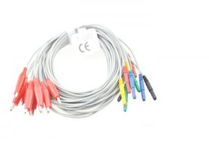 Quality TPU Material Eeg Wires , Din 1.5 Diameter Electrodes Used In Eeg 1.2m Length wholesale