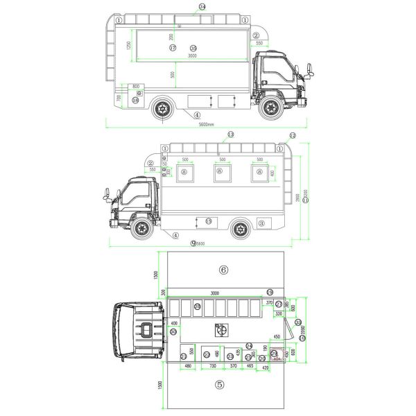 Customized JMC Mobile Cooking Trucks , Street Food Truck For Dessert / Cafes / Boissons