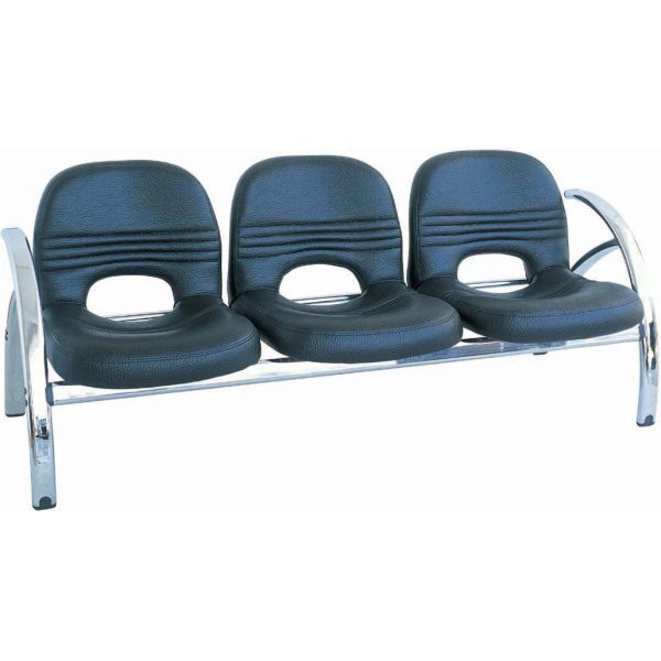 2 Or 3 Seat Salon Waiting Chairs With Table , Hair Salon Reception Chairs 38cm Seat Height