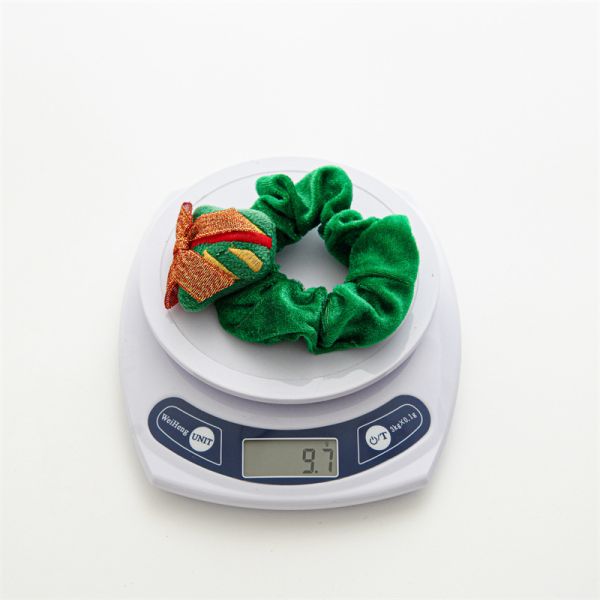 Christmas cartoon girls hair accessories European Santa Claus elk plush hair ring curly hair scrunchie OEM logo words