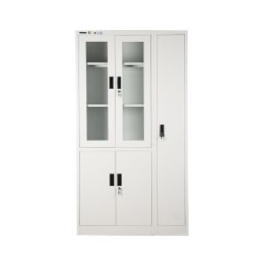 China Modern Design Glass Door Filing Cabinet Metal Clothes Locker on sale