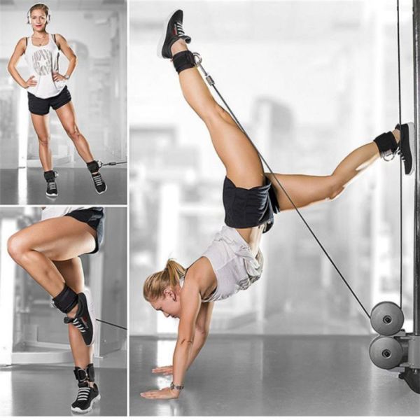 Bodybuilding Home Exercise Equipment Professional Weight Training TPE Fitness Elastic Rubber Resistance Bands Set