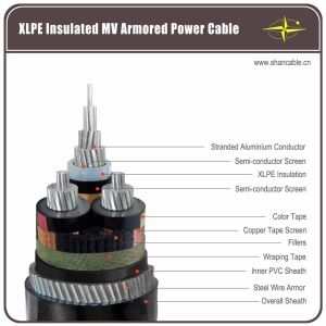 Quality XLPE Insulated Armoured Electrical Cable , Galvanized Steel Wire Armoured Cable wholesale