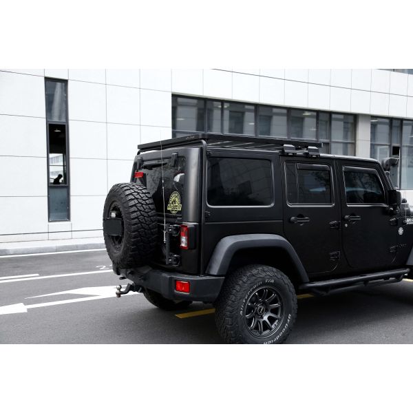 Black Powder Coating Rust-Resistance Aluminum Roof Rack Platform for Jeep Wrangler JK