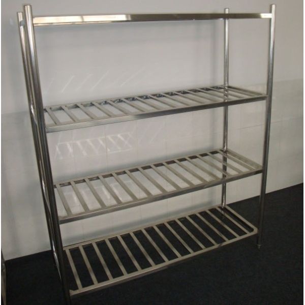 Stainless Steel 4-Layer Round Tube Shelves Kitchen Storage Rack 1200*500mm 1500*500mm