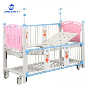 China Double Cranks Multifunction Babies Medical Crib Stainless Steel Kids Hospital Bed Manual Child Pediatric Bed Manufacturers on sale
