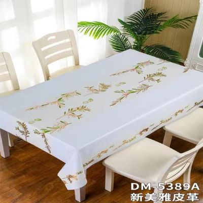 Christmas PVC Tablecloth Protector Rectangle Waterproof Oil-Proof Plastic Table Cover