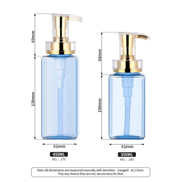 Hot Stamping Cosmetic Lotion Bottle With Pump 61mm Width ODM Available