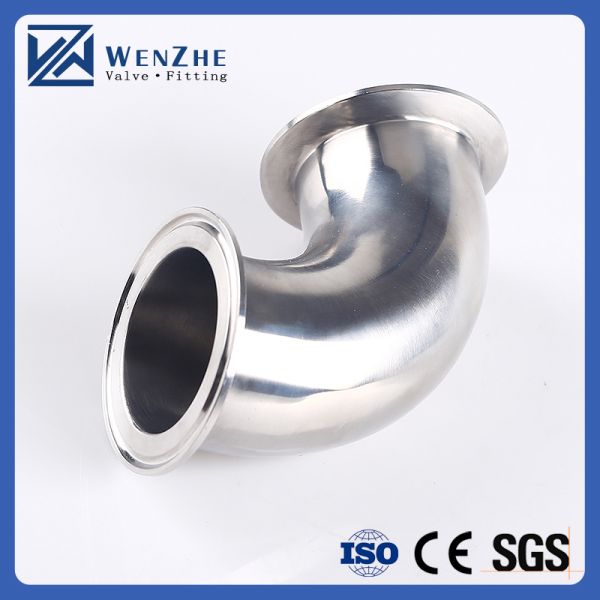 RTS Sanitary Elbow Pipe Fitting 90 Deg Elbow Stainless Steel 90 Degree Clamp Connection
