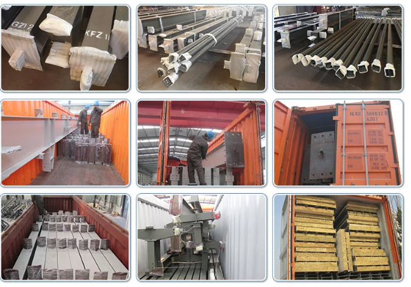 Earthquake Proof Prefab Steel Frame House , Blast Cleaning Cold Formed Steel House