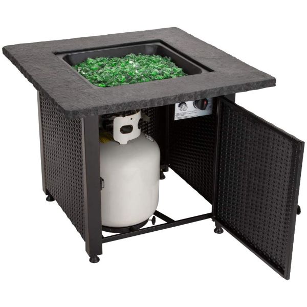 30'' Outdoor Gas Firepit Table All-Season Alloy Steel