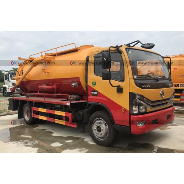 Dongfeng 4X2 LHD 8500Pa Vacuum Sewage Suction Truck
