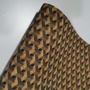 Tropical Flowers Vegan Leather Printed Cork Fabric