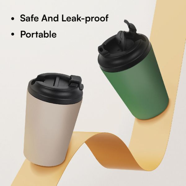 Double Wall Insulated Stainless Steel Water Cup With Spill Proof Lid