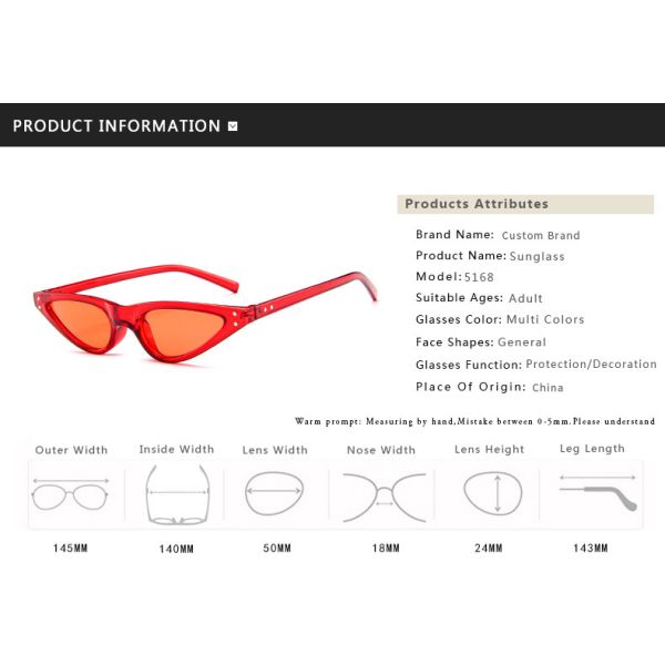 Retro Small Petals Drips Design Small Cat Eye Sunglasses Designer Sunnies Fun Glasses