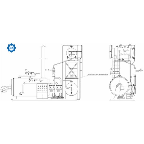 Skid-mounted Type Thermal Heat Oil Thermal Fluid Heater Heat Conducting Oil Boiler For Dyeing And Printing
