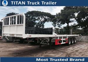 Quality 20 Foot 40 Foot 5th wheel flatbed container delivery trailer , shipping container trailers wholesale