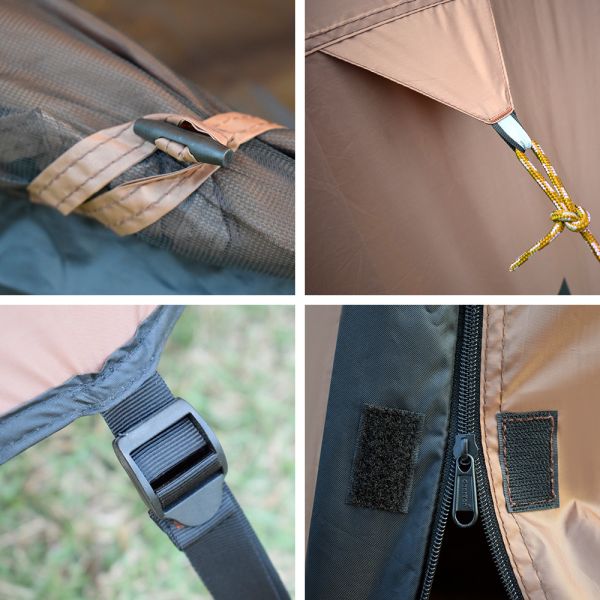 Aluminum Pole 3 Persons 210T PU2500MM Ez Up Camping Tent