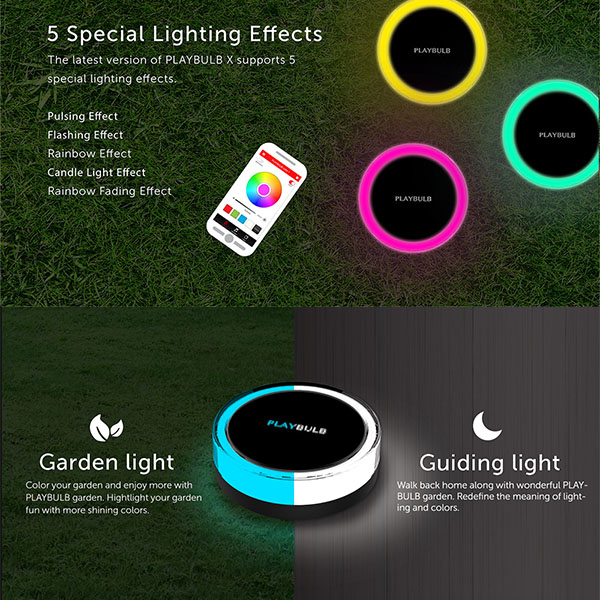 Mipow Bluetooth Smart solar powered LED garden light with free mobile app control