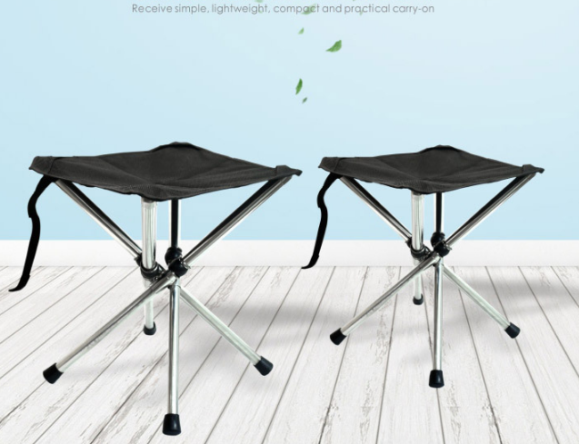 Fishing stool new stainless steel folding stool outdoor portable telescopic stool camping fishing chair