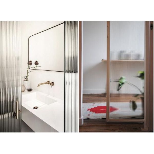 Architectural Glass Partition Walls Toughened Reeded Ribbed Glass Panels