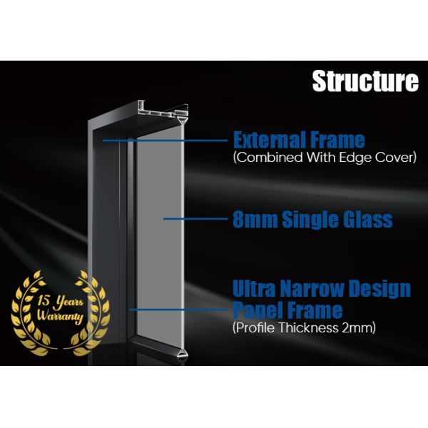 Indoor 8mm Single Glass Aluminium Casement Doors Modern Design