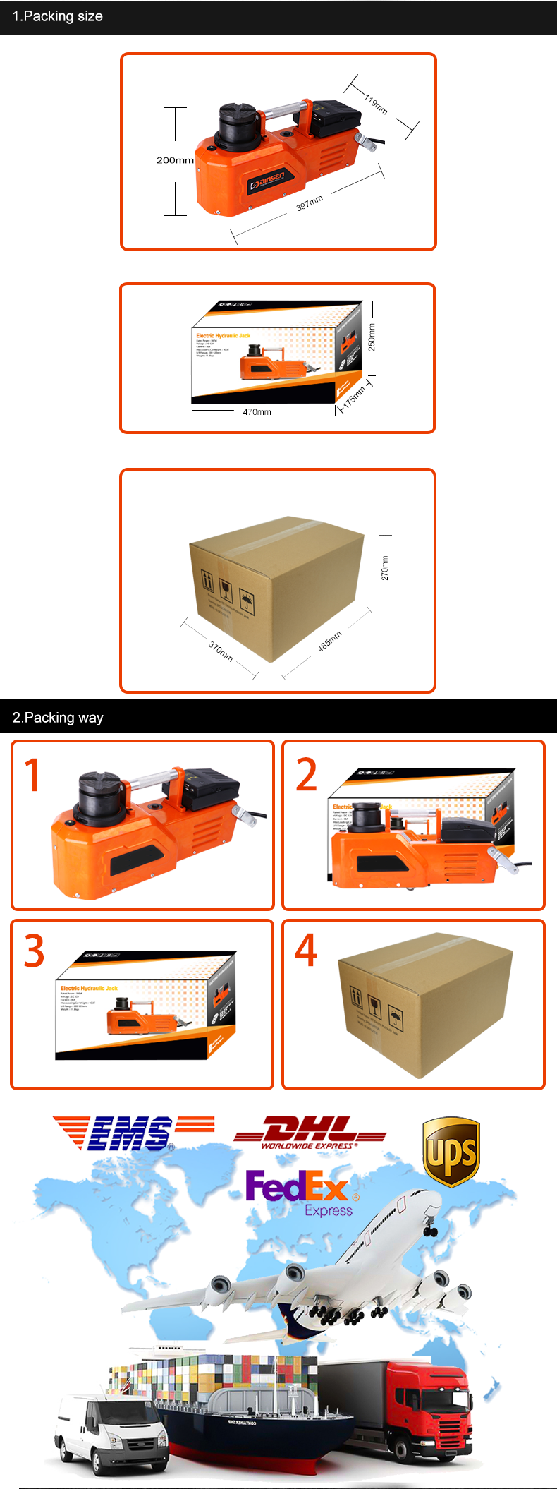 Pressure Ram 15 Ton Trolley Jack Electric Powered 25A Max Current