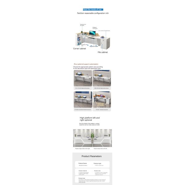 Salon Reception Desk Mall Shop Display Counter Pedestal For OEM ODM Usage Scenarios