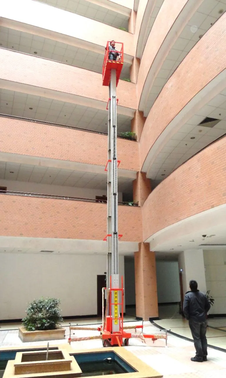 6 - 12m Aluminum Alloy Single Person Hydraulic Lifting Platform Electric Aerial Lift