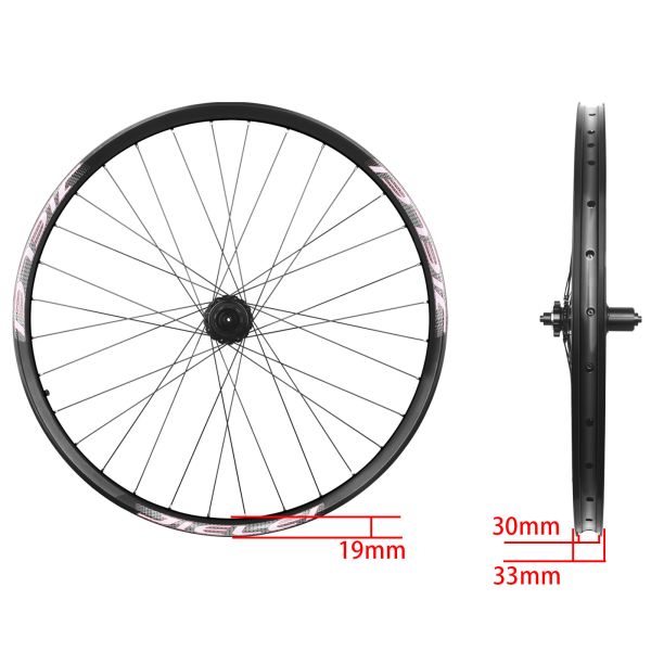 32H Aluminium Alloy Rim 26 Inch Bike Wheelset With Aluminum Braking And BMX Disc Brake