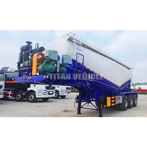 TITAN New 3 Axle 40ton 50ton V Type Dry Powder Cement Bulker Bulk Cement Tanker Trailer