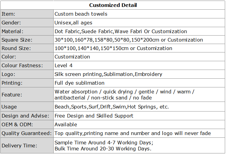 Digital Printed Quick Dry Beach Towel , Travel Beach Towel Promotional Large Thick