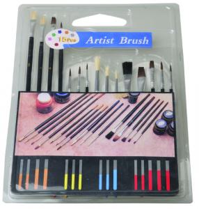 Quality Slim Long Handled Paint Brushes , Personalised Paint Brush Set T With Plastic Palette wholesale