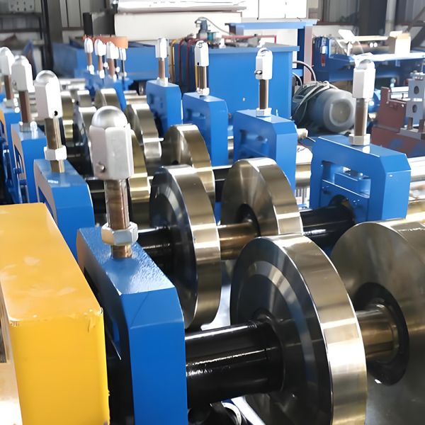 Ladder Type Cable Tray Production Equipment in operation