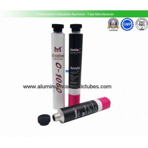 Oil Painting Cream Aluminum Tubes Packaging , 60ml Pigment Collapsible Metal