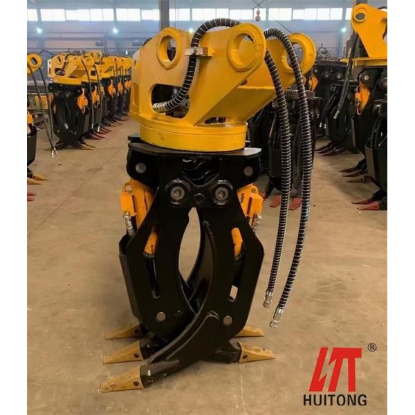 Excavator Attachment Hydraulic Manual Grapple Stone Grab Mechanical Grapple For Mini Excavator