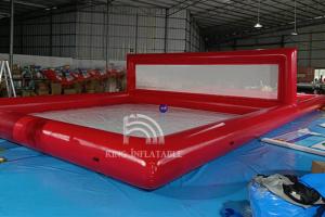 Quality Inflatable Volleyball Court Pool With Net Giant Water Volleyball Field Inflatable Sport Games For Adults wholesale