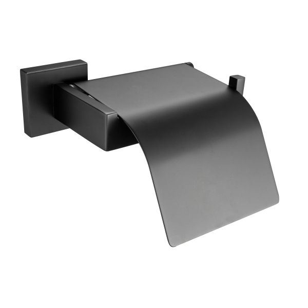 Toilet Roll holder with cover 83106B-Square Black&Brush color&Stainless steel 304 &Bathroom &kitchen&Sanitary Hardware