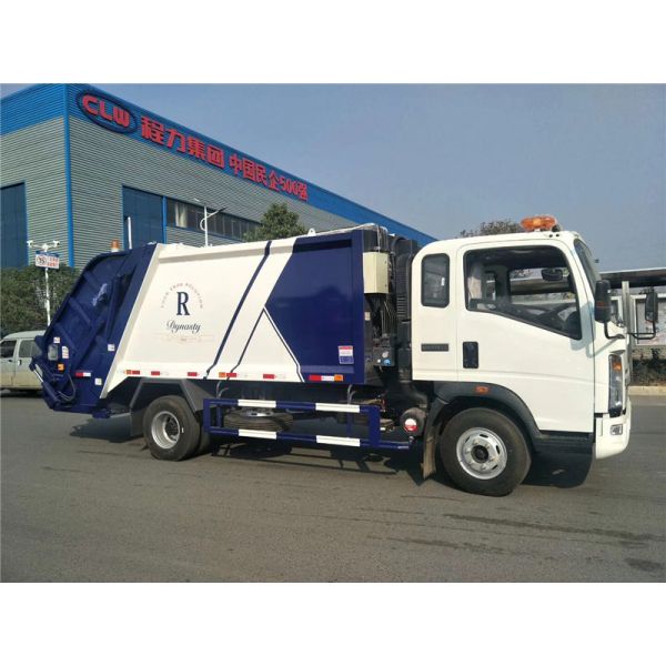 HOWO 4X2 8m3 Garbage Compactor Truck / 5 Ton Compressed Garbage Truck