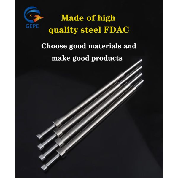 Non Standard Metric Straight Ejector Sleeve / Ejector Pins SKD61 Nitrided Ejector Pins
