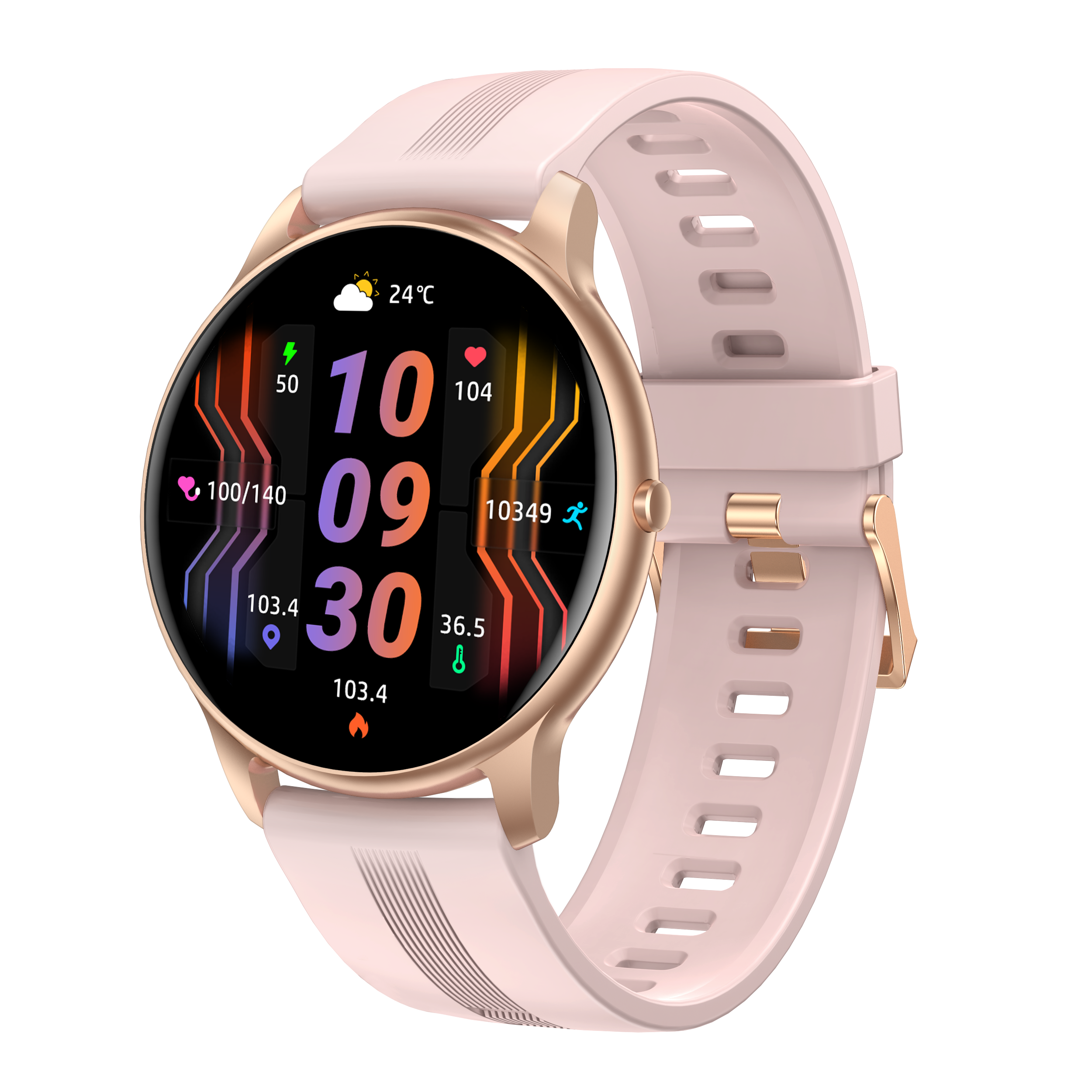 Linwear Fitness 4G Smart Watch Round Shape With Bt Calling