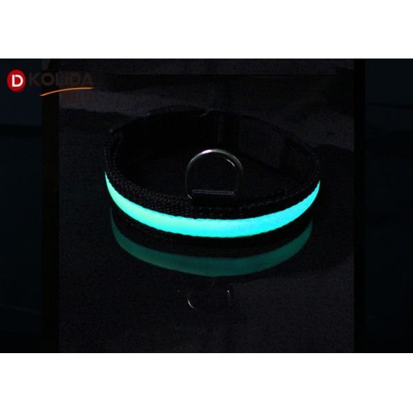 LED Glow In The Dark Night Safety LED Dog Collar Leash Adjustable 3 Flash Modes